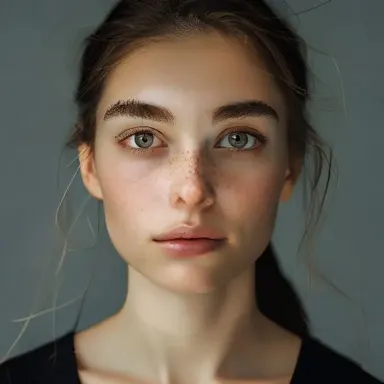 Portrait being analyzed by AI image detector